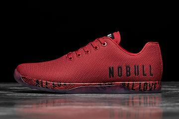 Men's Nobull All Love Ruby Trainers Red | SG P2439J